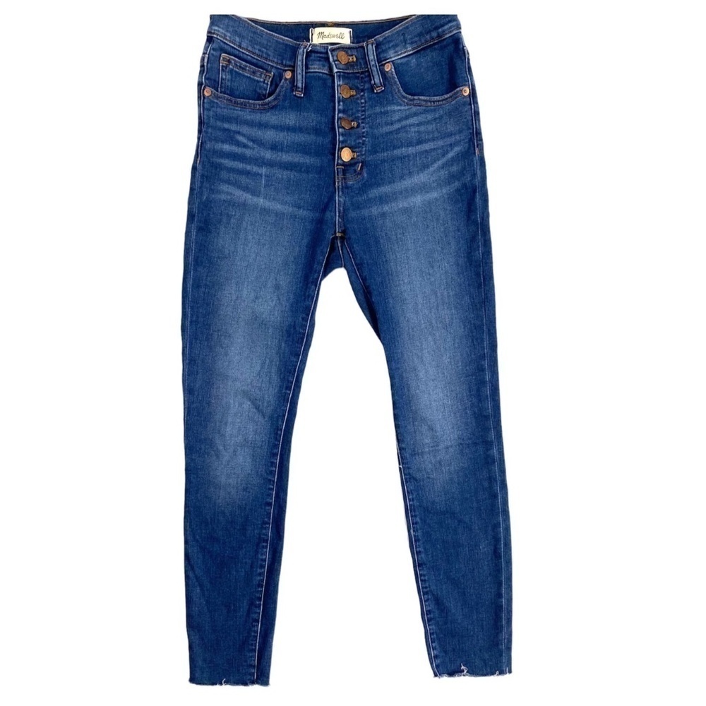 Madewell Dewey Wash Mid Rise Skinny Crop Jeans SZ 25